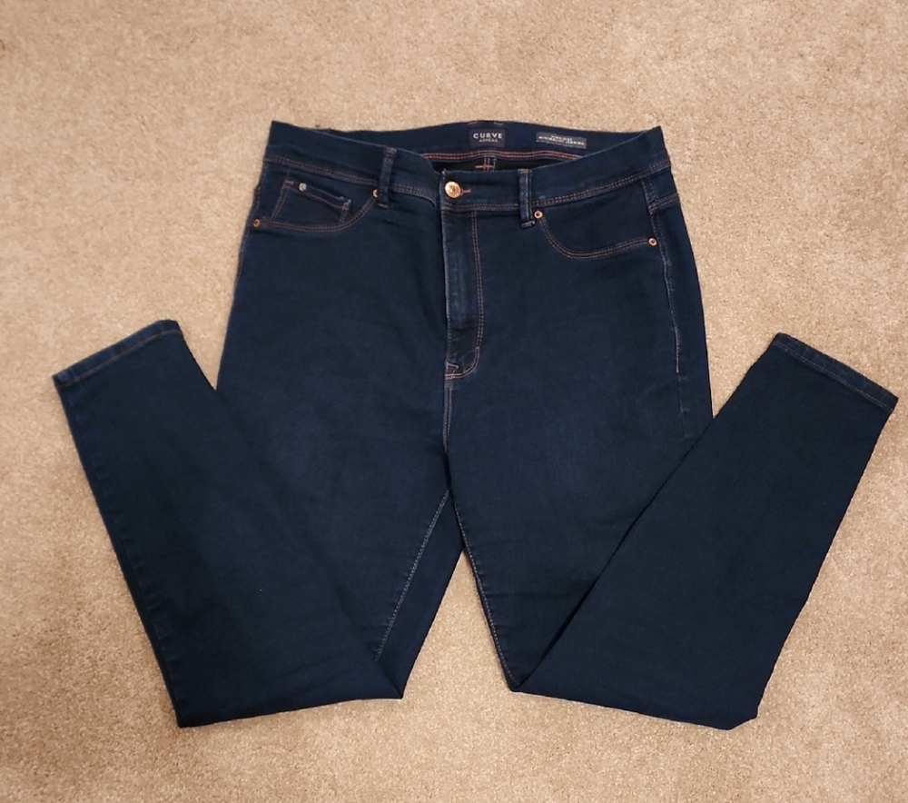 Classic Navy Skinny Stretch Jeans Size 12